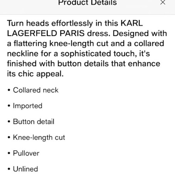KARL LAGERFELD PARIS DRESS - Picture 7 of 7